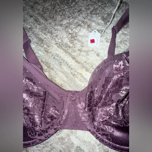 Soma ❤️BNWT❤️ Deep Purple Lace Stunning Support Unlined Bra - Picture 3 of 7